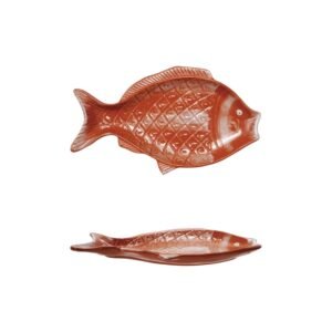 Red Fish Shaped Serving Dish