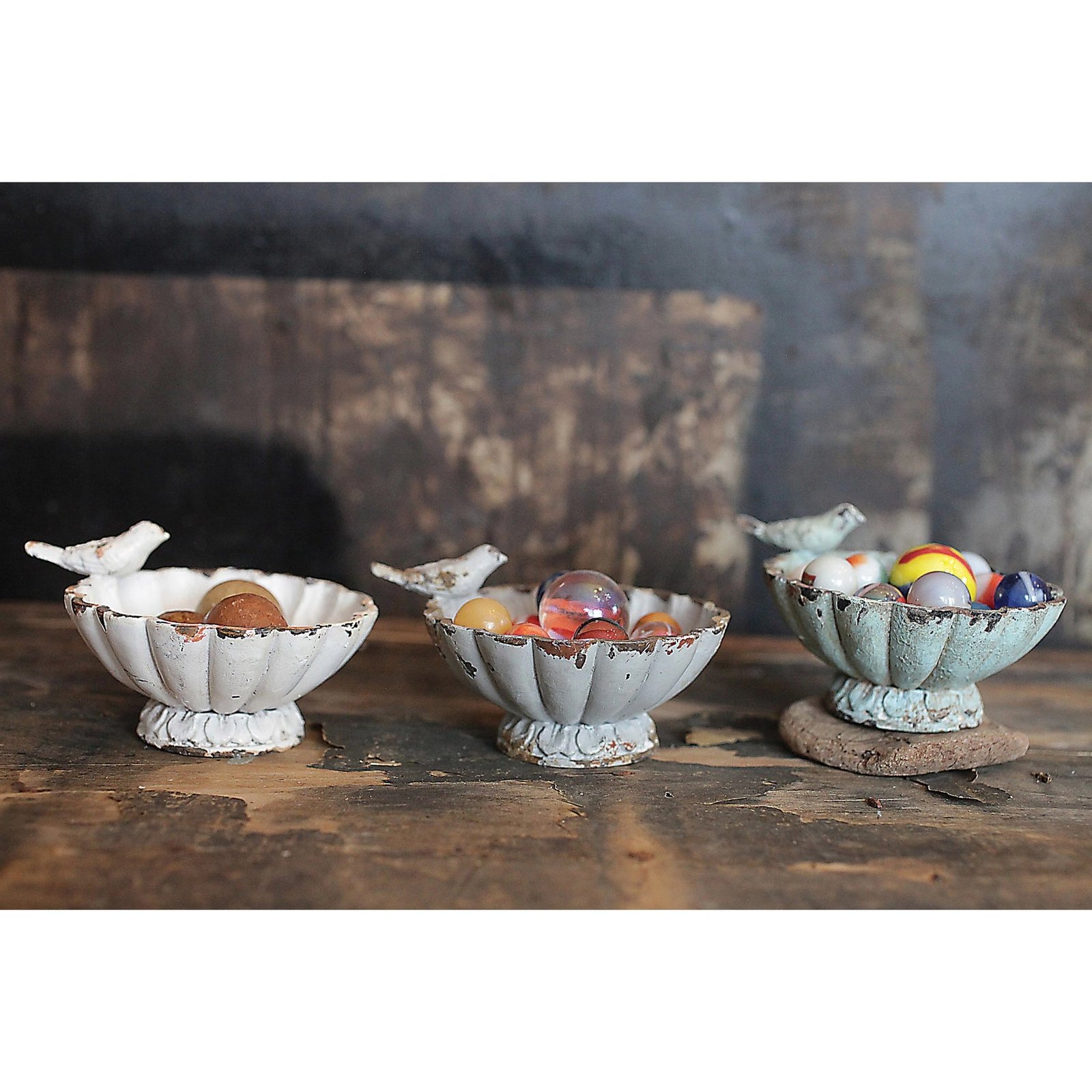 Vintage Bird Pedestal Bowl Set - Image 5