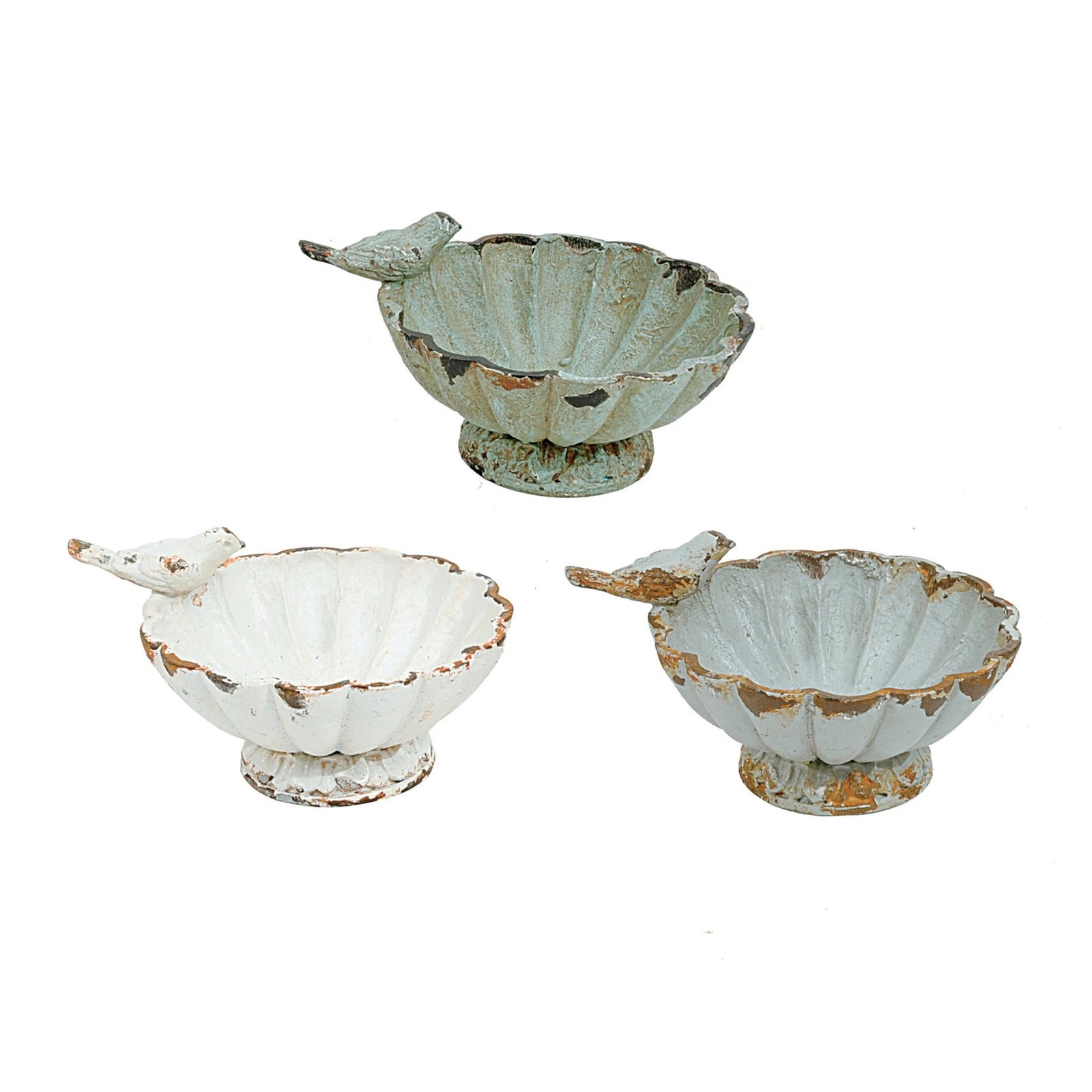 Vintage Bird Pedestal Bowl Set