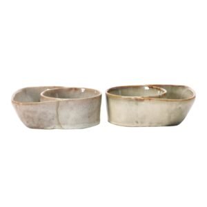 Natural Marble Effect Two Bowl Set